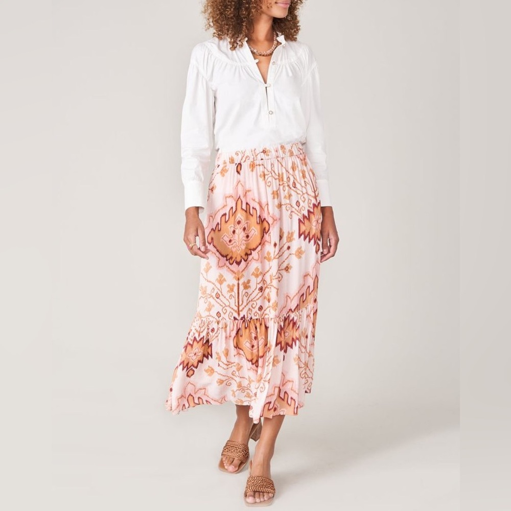 NWT Spartina 449 Cedrena Ikat Maxi Skirt Sz Small